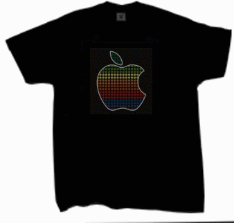Disco-Shirt für Apple-Fans