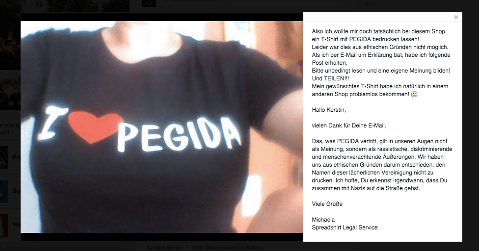 Spreadshirt vs. PEGIDA