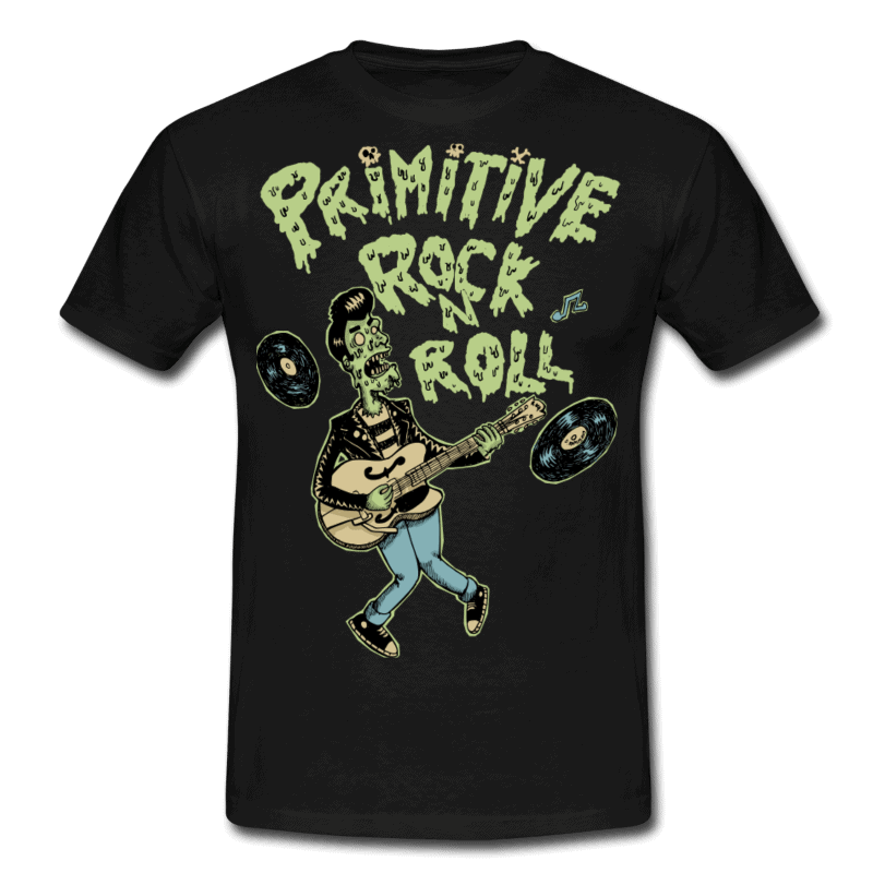 Schwarz-primitive-rock-T-Shirts